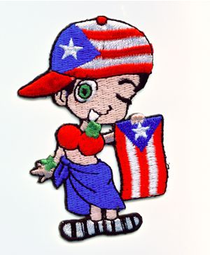 Dulces Tipicos Puerto Rican Flag Embroidery. Bordado de Bandera de Puerto Rico Puerto Rico